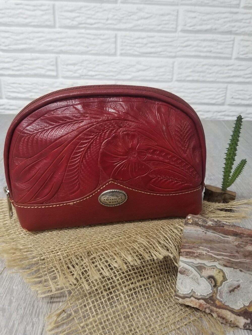 American West Red Cosmetics/Toiletry Bag